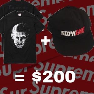 Supreme Hellraiser Pinhead Tee + 2Tone 6-Panel Cap